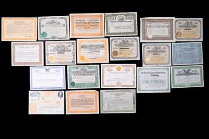 Antique & other Stock Certificates (20 Pc.)