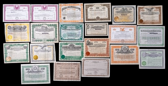 Antique & other Stock Certificates (20 Pc.)