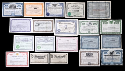 Antique & other Mining, Oil Stock Certificates