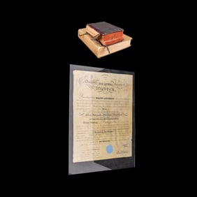 Antique Vellum Diploma and Judaica Literature