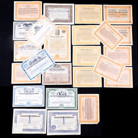 24 Stock Warrants & Stock Certificates