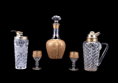 Crystal and Pressed Glass Barware (5 Pc.)