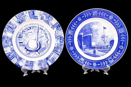 NY World's Fair Tiffany Transferware Plate + 1