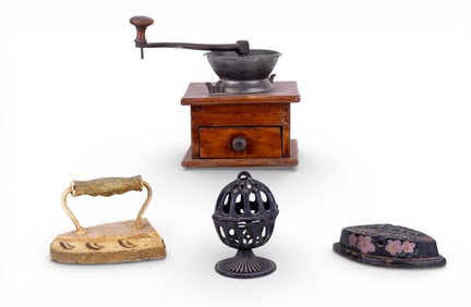 Coffee Grinder, Sad Irons, String Holder