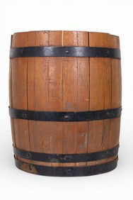 Antique Wooden Half Barrel Planter Box