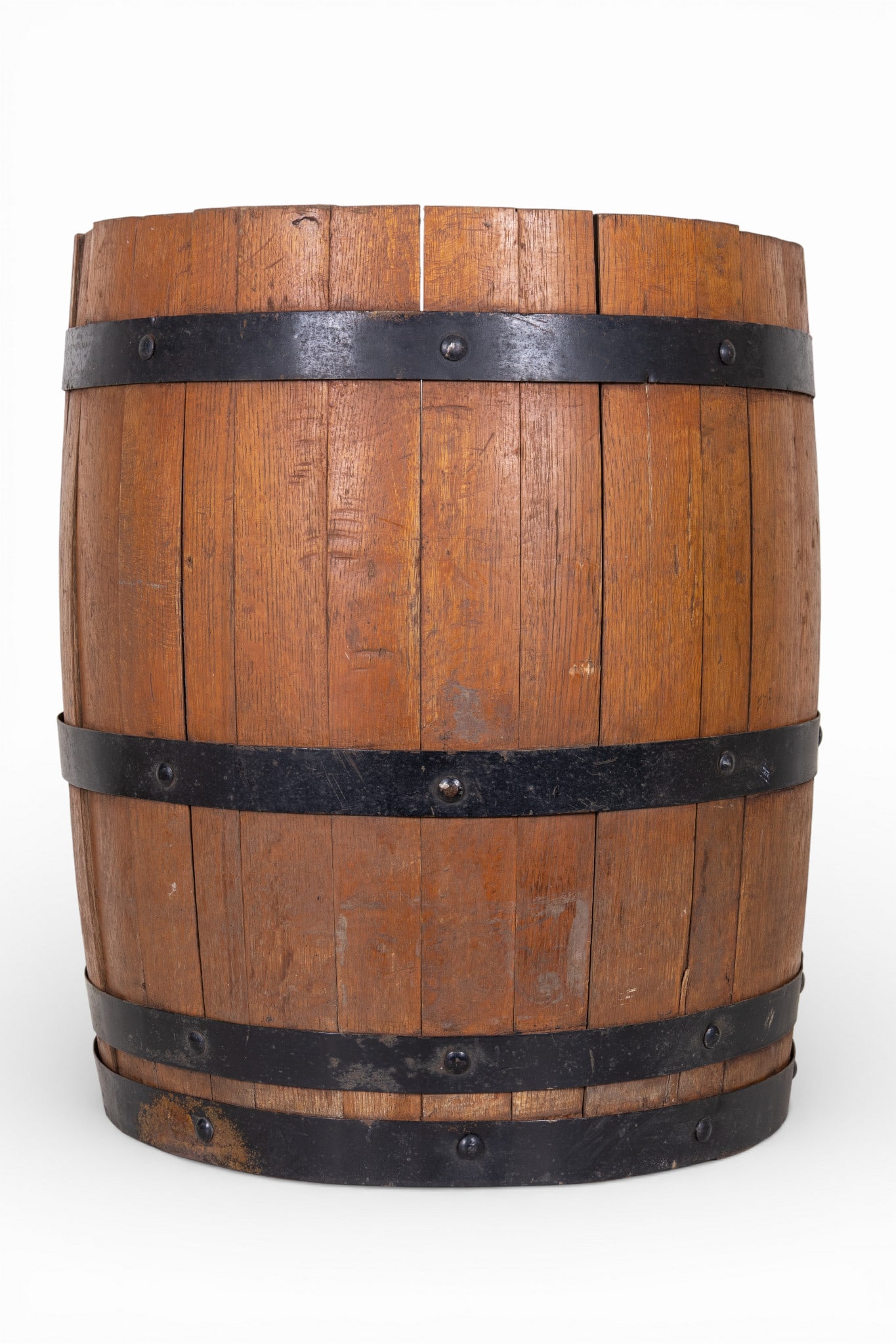 Antique Wooden Half Barrel Planter Box (1 of 6)