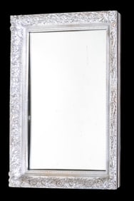 Vintage Silver-Tone Wall Mirror