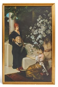 Large Classical-Style Oil on Canvas