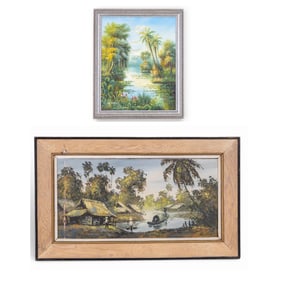 Pair of Oil Paintings, Signed