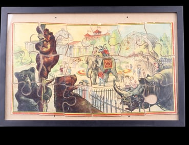 Antique Puzzle, Zoo Scene, Poss. World's Fair