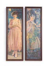 Vintage Art Deco Yard Long Advertising Prints