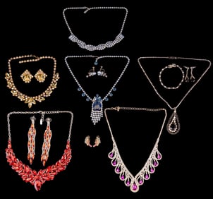 Vintage Color Rhine Stone Jewelry