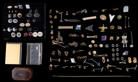 Vintage Cufflinks, Tie Clips, Card Cases, & More