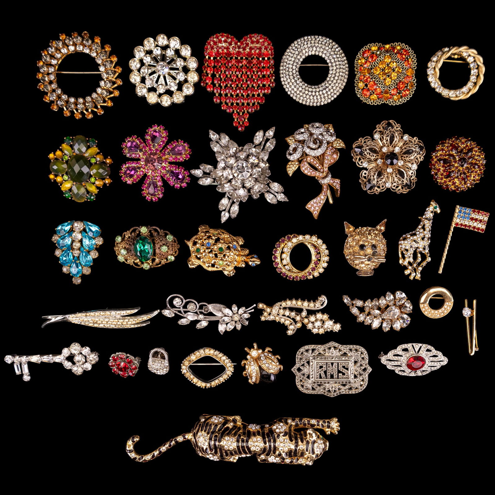 Vintage Rhinestone Brooches (33) (1 of 16)