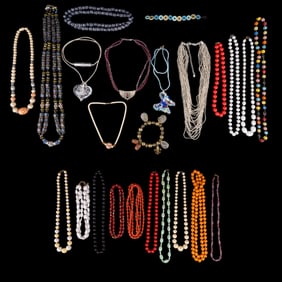 Mid Century Beaded Necklaces and More