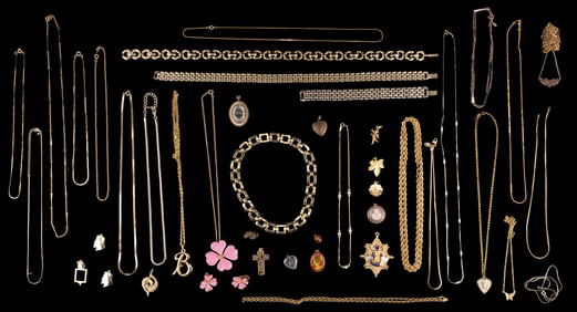 Gold Tone Chains and Necklaces