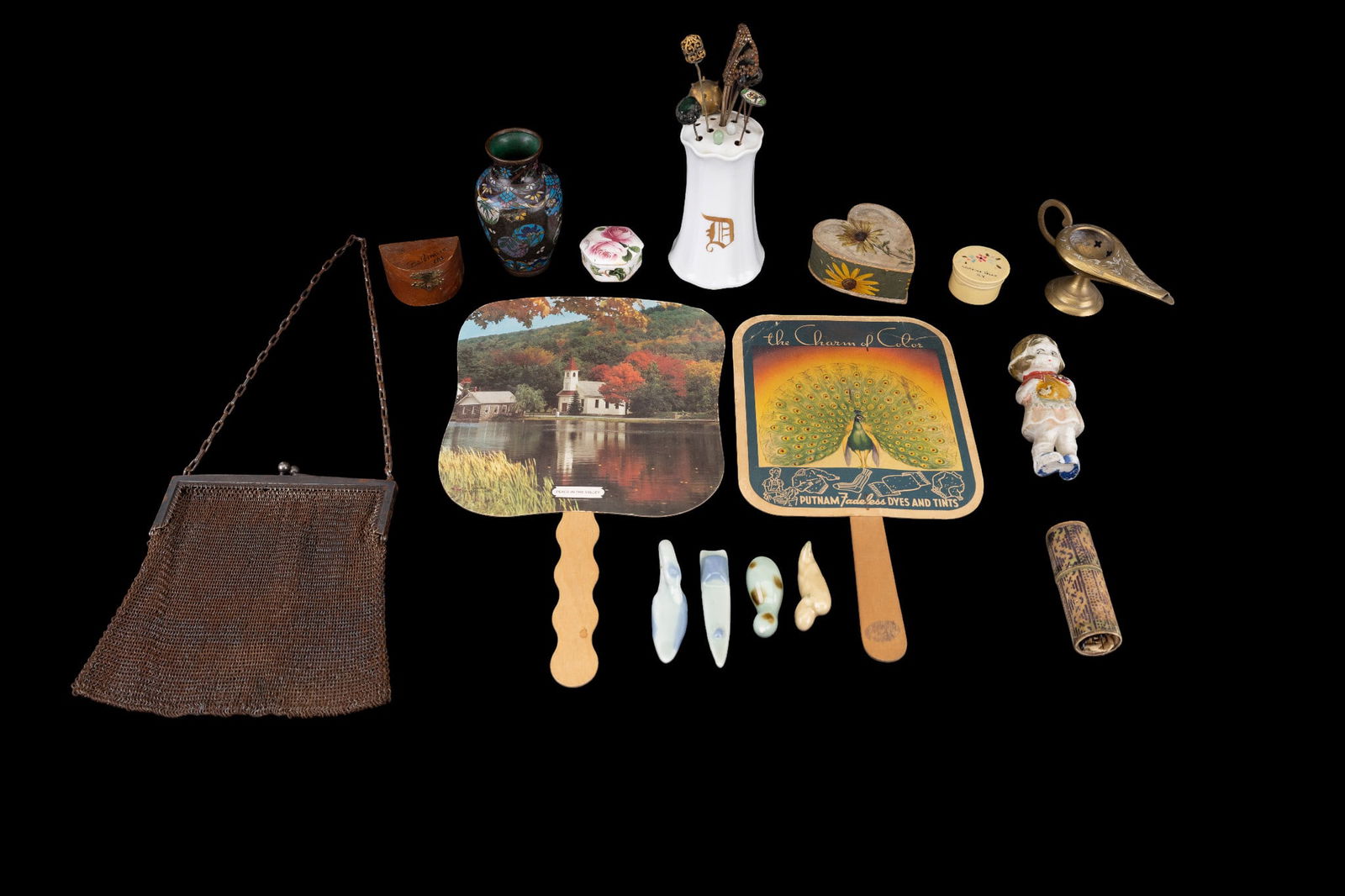 Hat Pins, Ad Fans, Dresser Boxes, Cain Purse Plus (1 of 20)