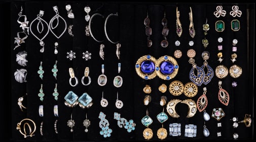 Rhine Stone Costume Earrings (47prs)