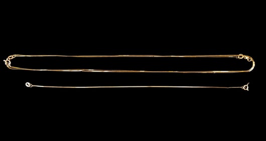 14K Gold Italian Petite Necklace + Bracelet