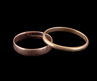 Vintage 14K Gold Wedding Band, Solid Gold Ring (2)