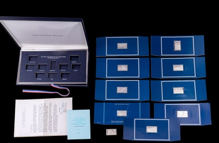 Franklin Mint Solid Sterling Olympic Stamp Set