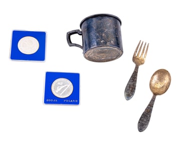 Antique Sterling Silver Baby Cup, more Sterling