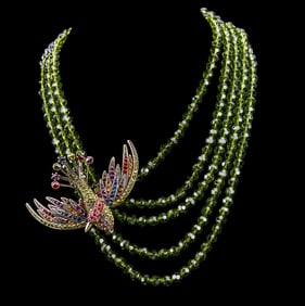 Crystal Bird Designer Necklace