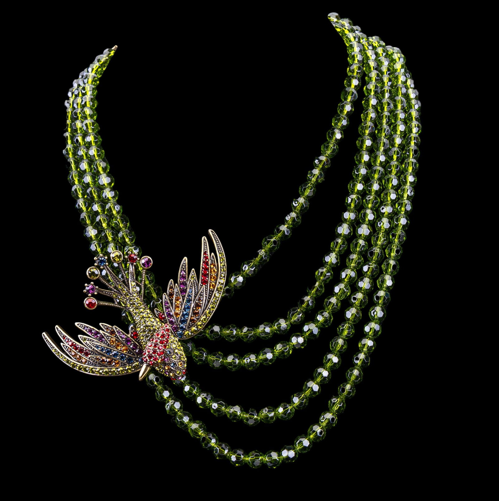 Crystal Bird Designer Necklace (1 of 5)