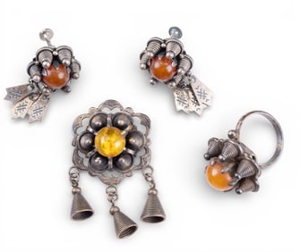 Amber & Silver Set