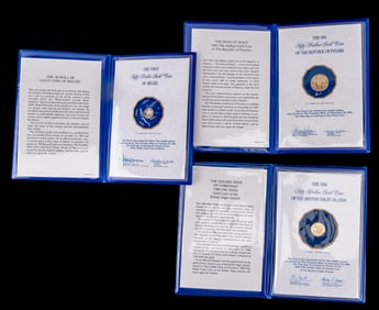 Franklin Mint 12K Gold Comm. Country Coins (3)