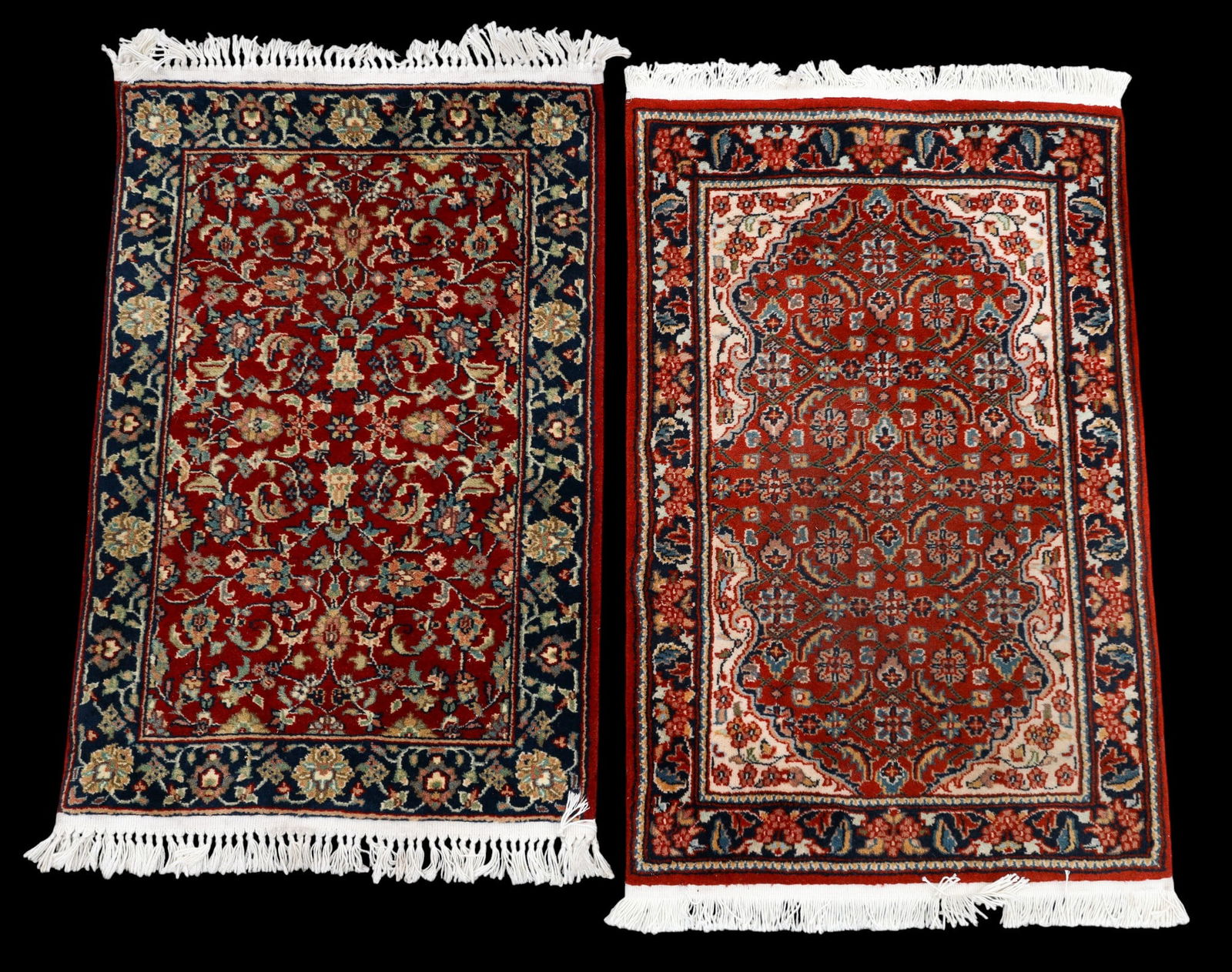 2 Handwoven Area Rugs: 2 handwoven area rugs, each measuring approx. 3' x 2'.