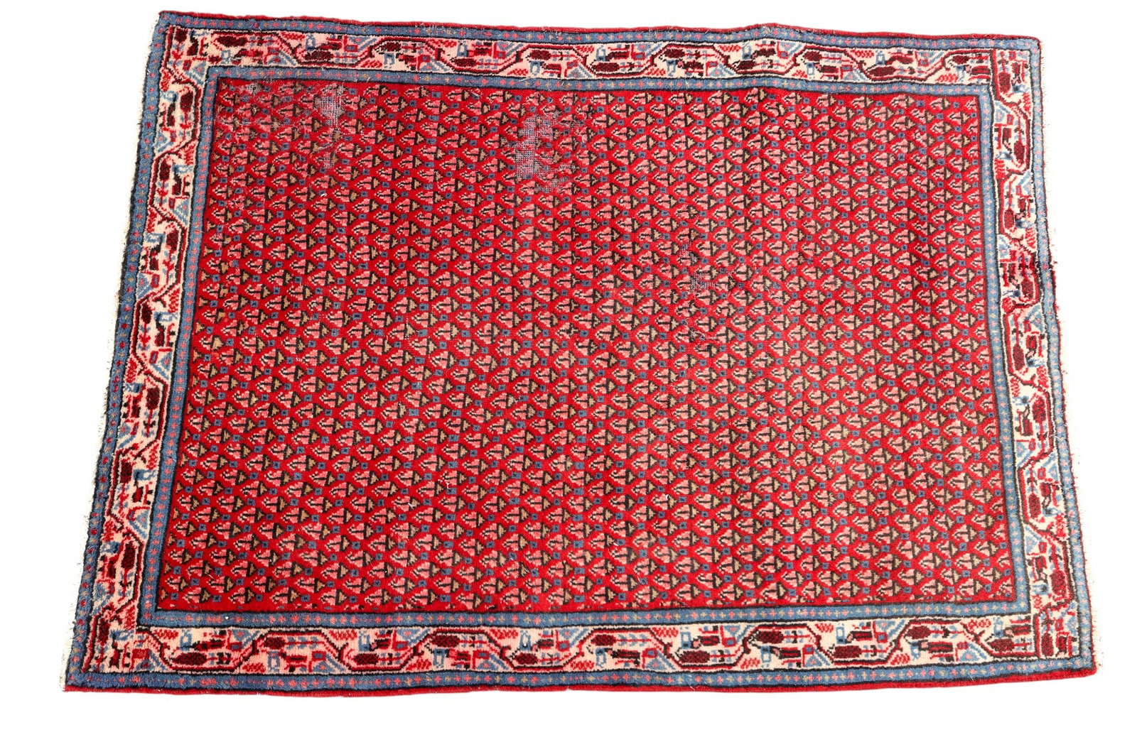 Turkish Wool Runner: Turkish pattern rug along with a wool runner. Larger measuring approx. 8' x 2'7".
