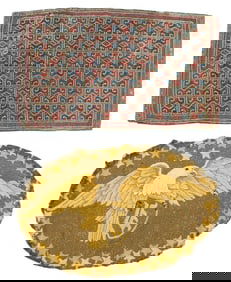 Antique Tribal Rug, English Eagle Mat