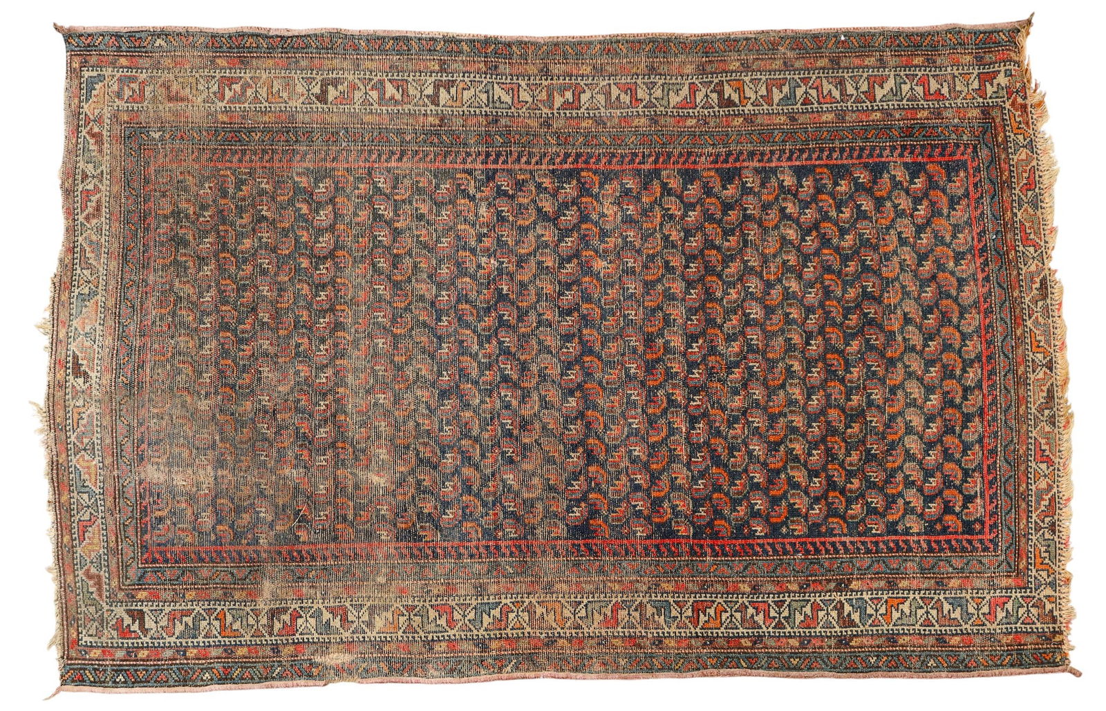 Antique Persian Farahan Rug: Antique Persian Farahan rug measuring approx. 5'10" x 3'8".