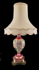 Vintage Capodimonte Porcelain Table Lamp