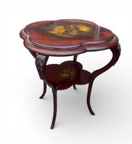 Quad-Footed Painted Entrance Table w/ Shelf