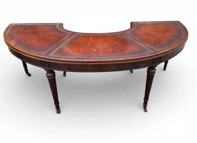 Diminutive Mahogany Horseshoe Desk / Table