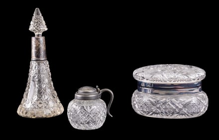 Antique & Early Crystal, English Sterling Top (3)