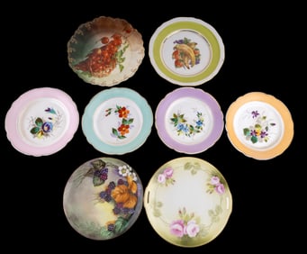 Handpainted, Tillowitz, Haviland Dessert Plates