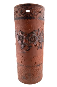 Tokiname Red Clay Umbrella Stand