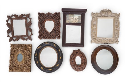 7 Gargoyle Studios Mirrors, 1 Antique
