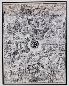 Framed 1983 Zork Users Group Map Print