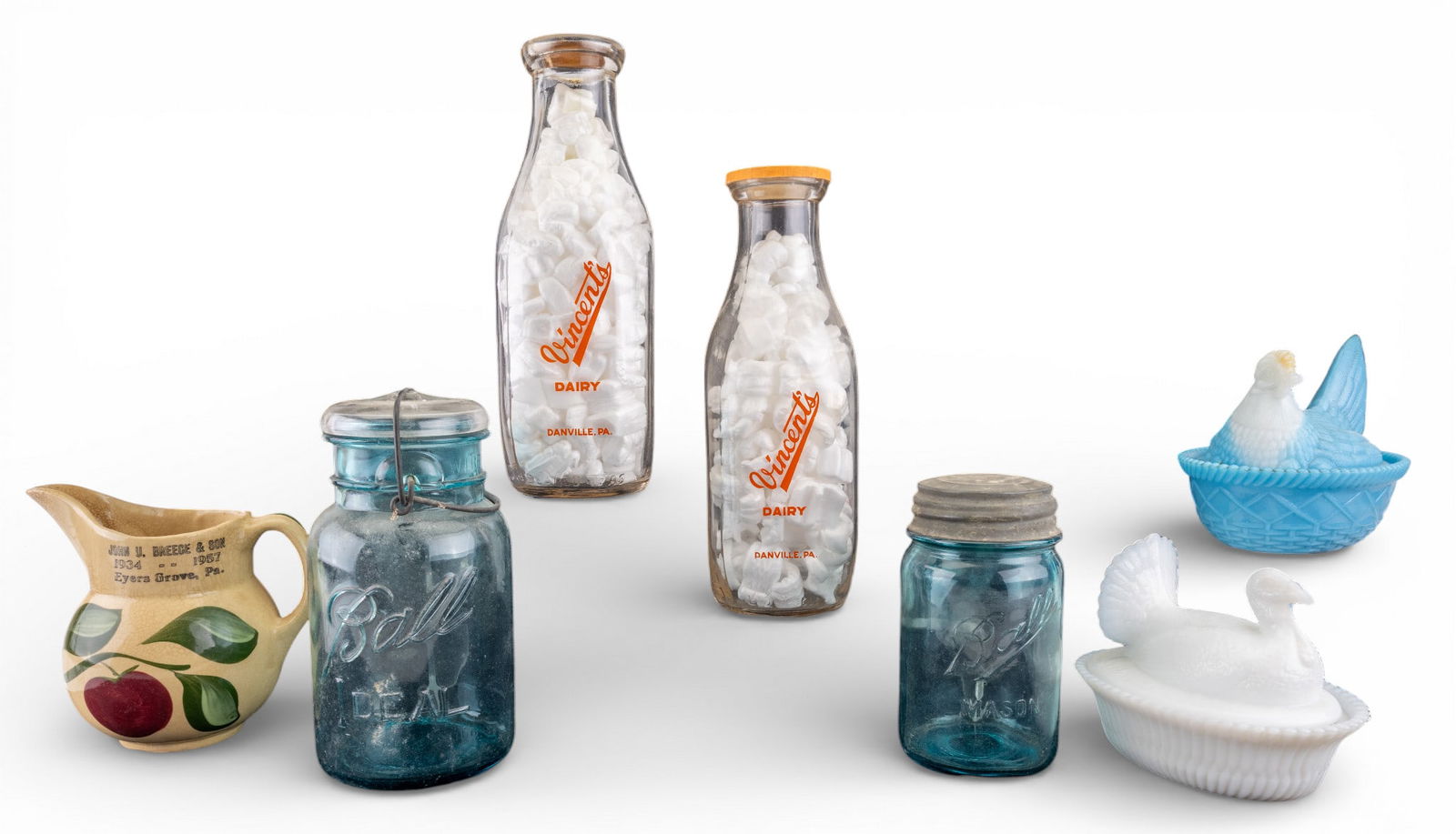 Milkjugs, Advertising, Hen on Nest, Ball Jars (1 of 20)