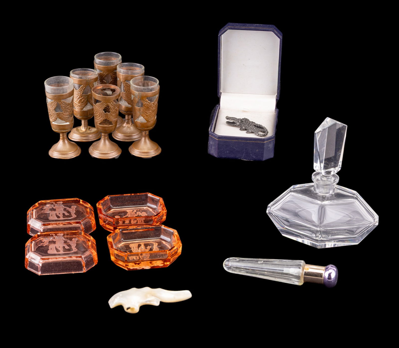 Perfume, Etched Salt Cellars, Barware, More (1 of 11)