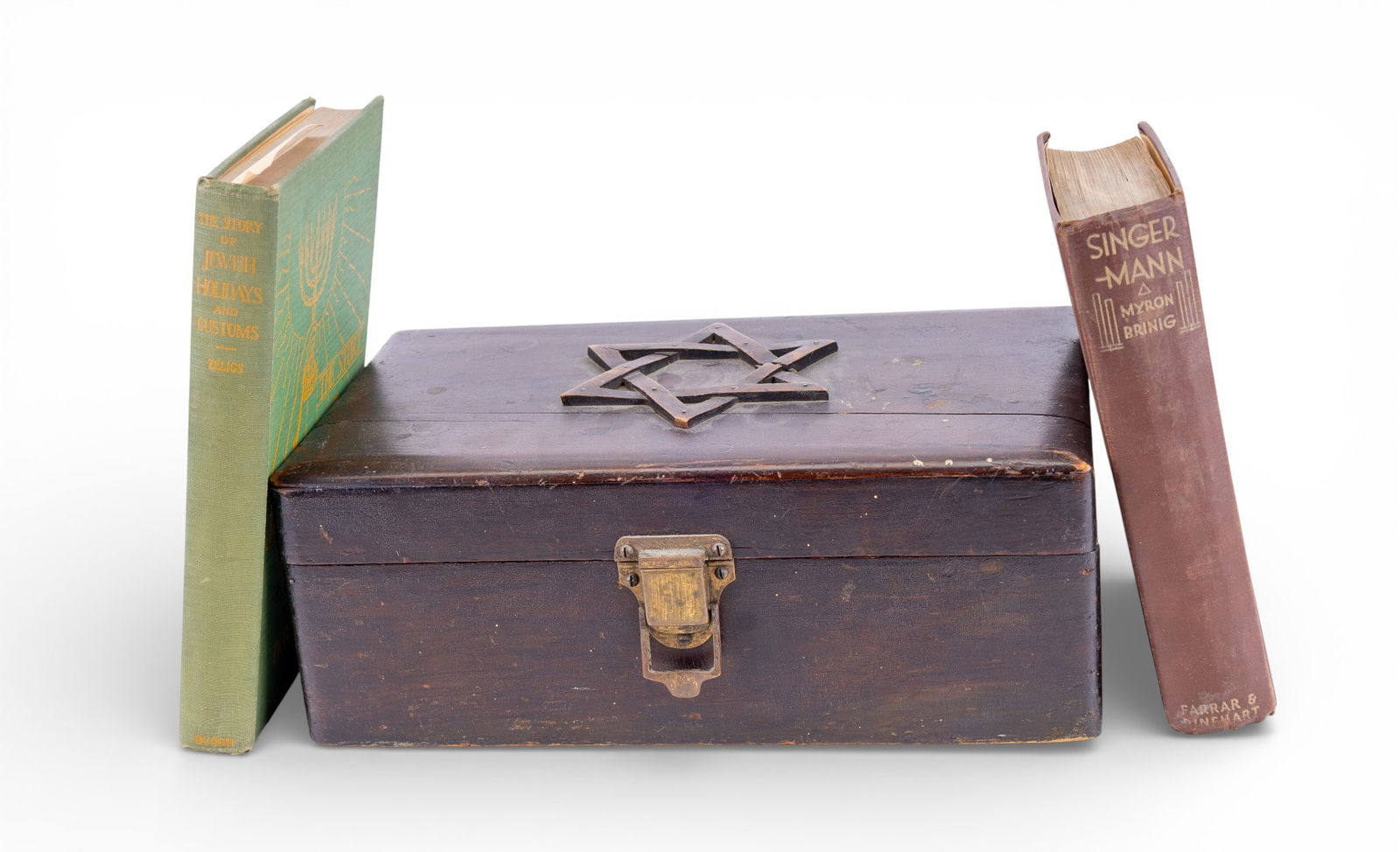 2 Early 20th Century Jewish Books, Antique Box (1 of 12)
