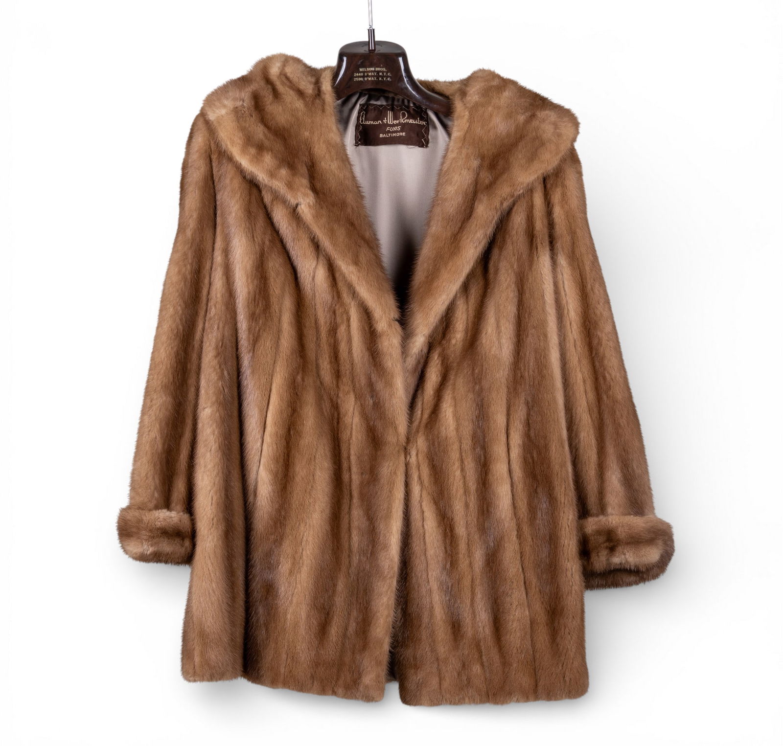 Vintage Tan Mink Fur Coat (1 of 4)
