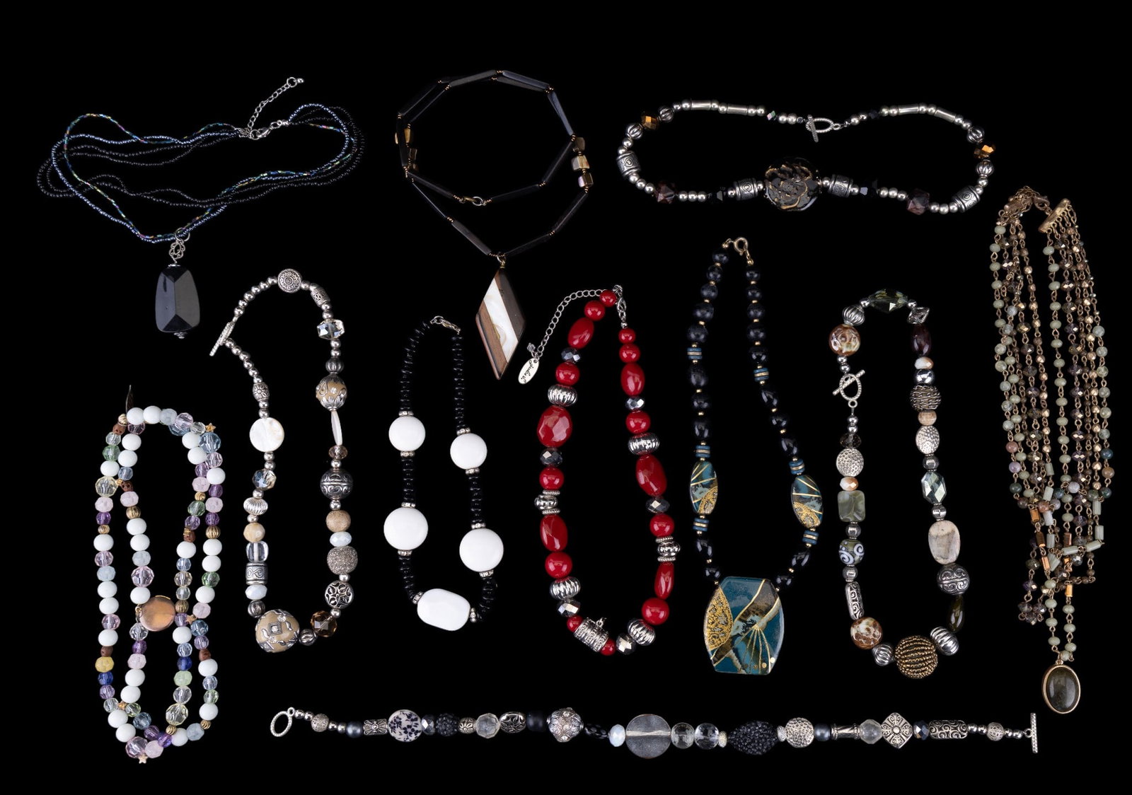Faceted Glass, Quality Beaded Costume Jewelry: A collection of quality beaded jewelry with faceted glass, metal beads & more.