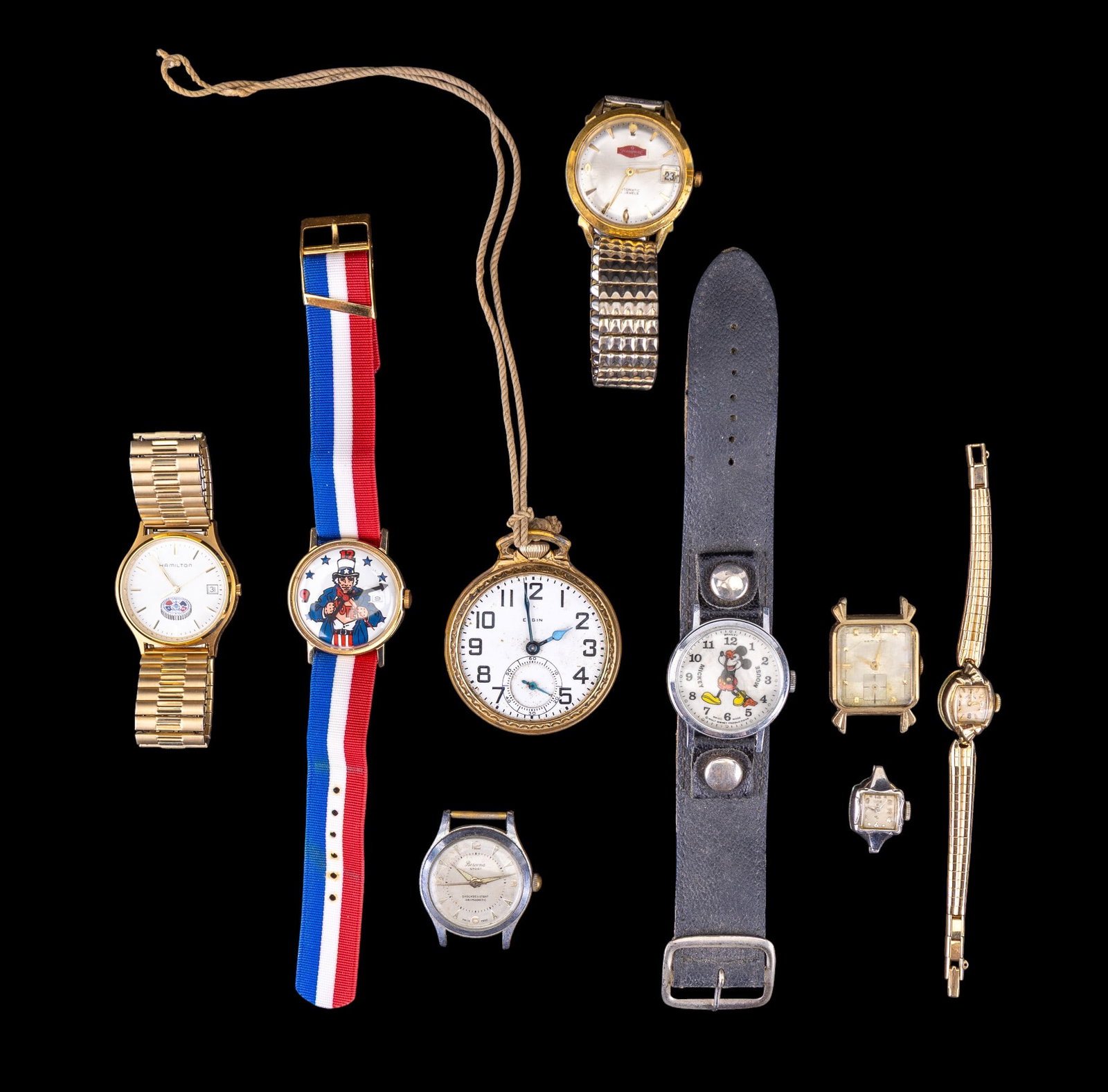 Mickey Mouse, Hamilton, Elgin, and Other Watches (1 of 16)