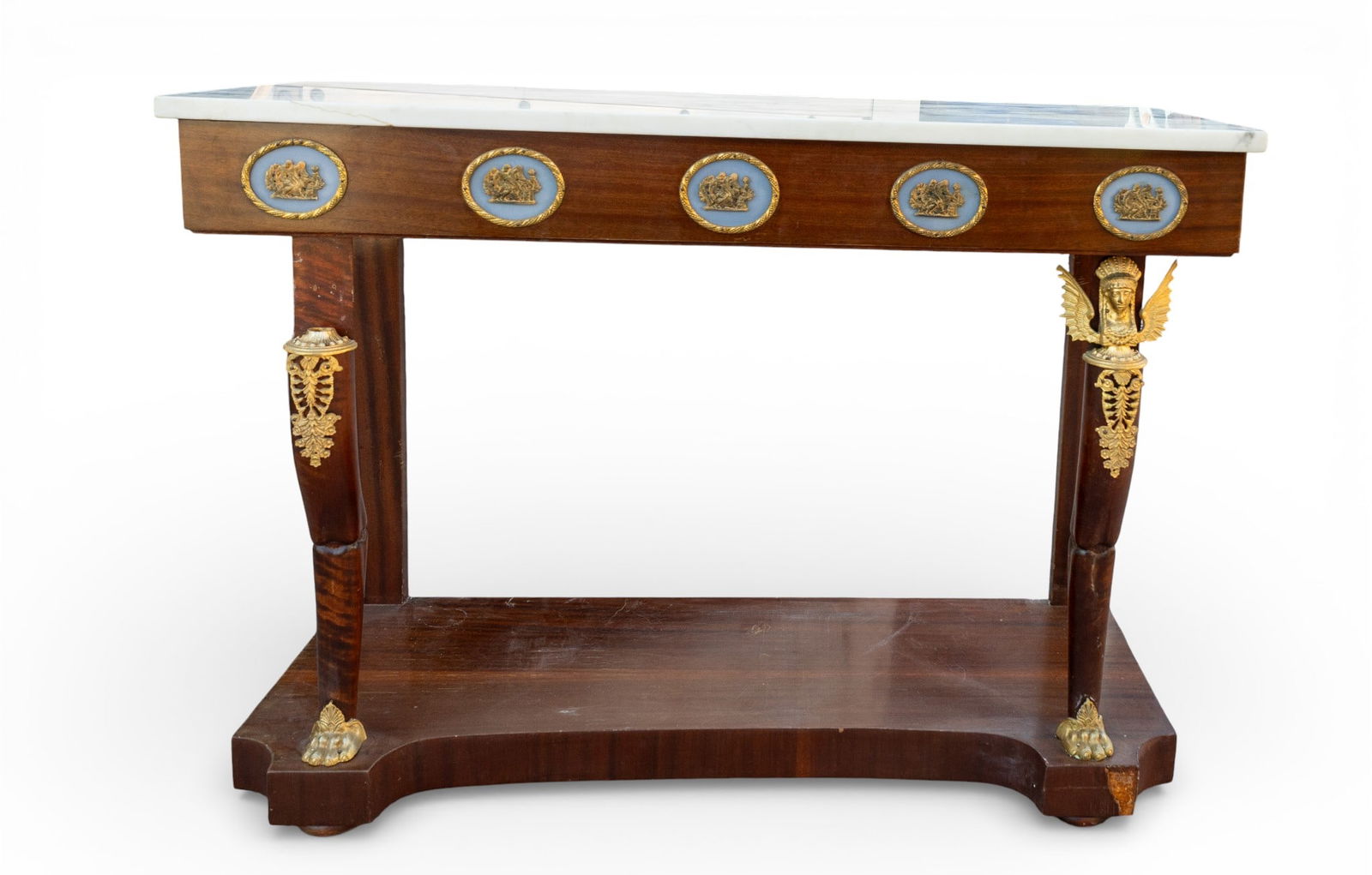 French Marble Top Console Table - 2