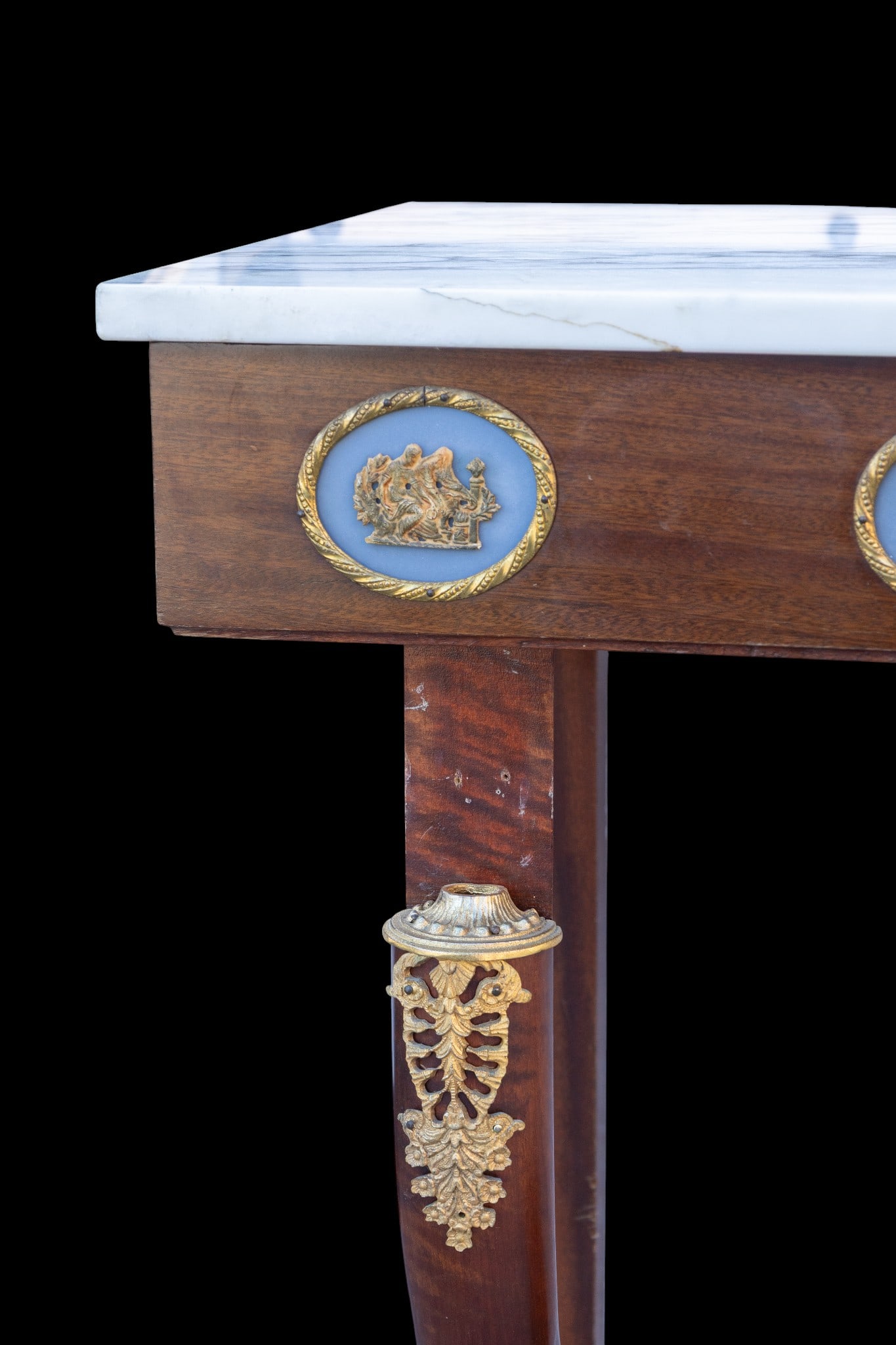 French Marble Top Console Table - 3